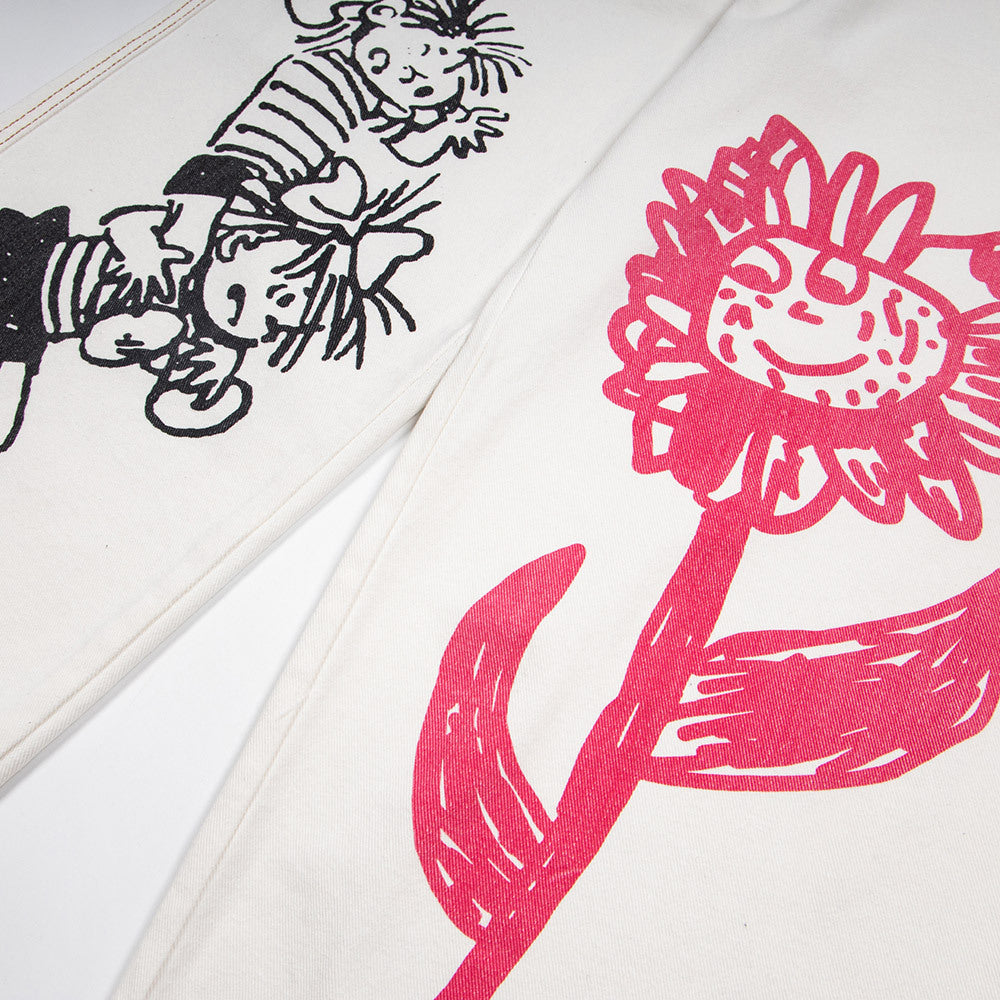 Graffiti Cartoon Flowers Jeans
