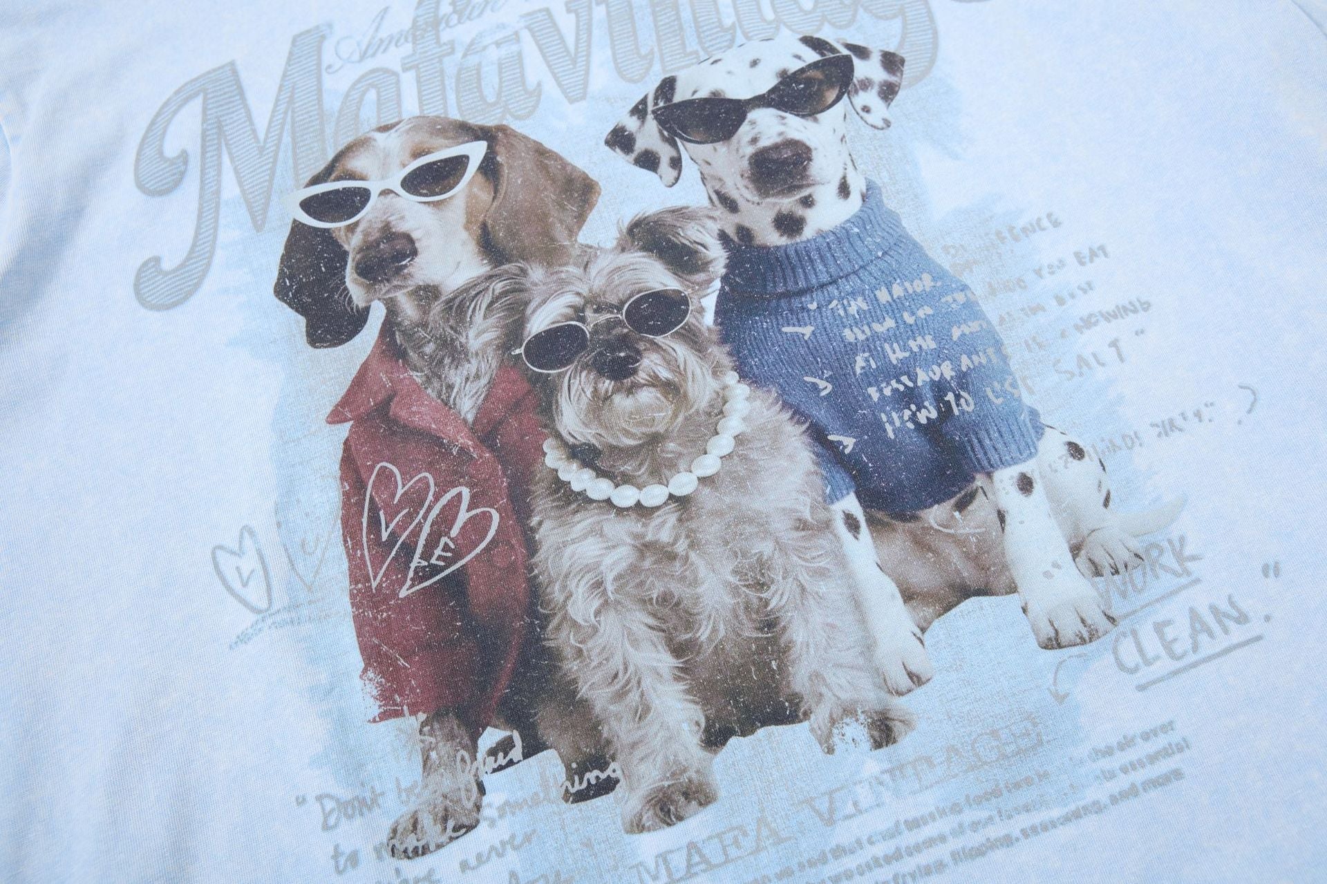 Washed Dog Graphic Cotton Oversize Short Sleeve T-Shirt