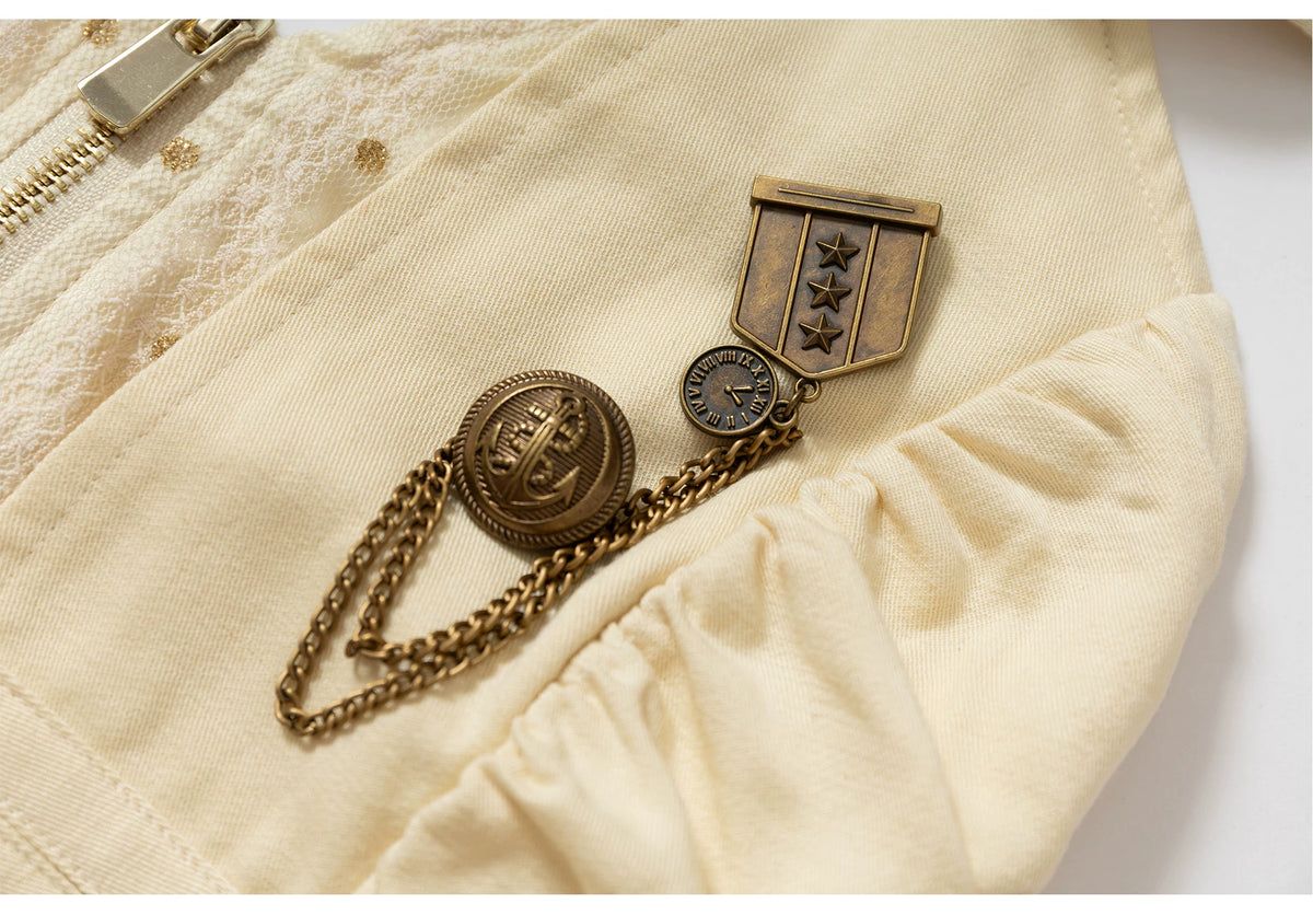 V-Neck Fake Layered Waist-Fit Tank Top