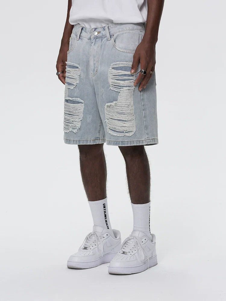 Damage Design Denim Half Jeans