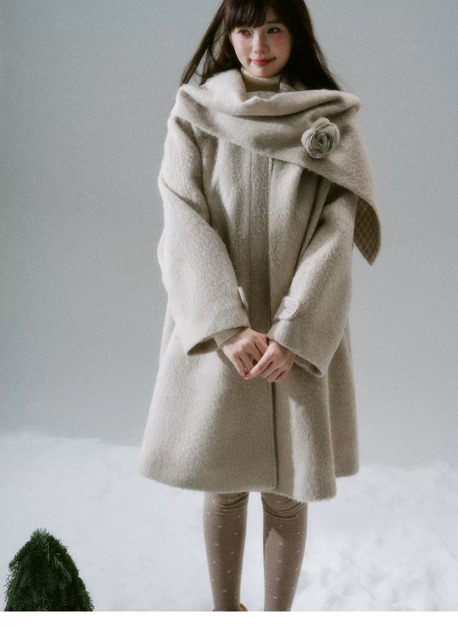 Flower Accent Coat