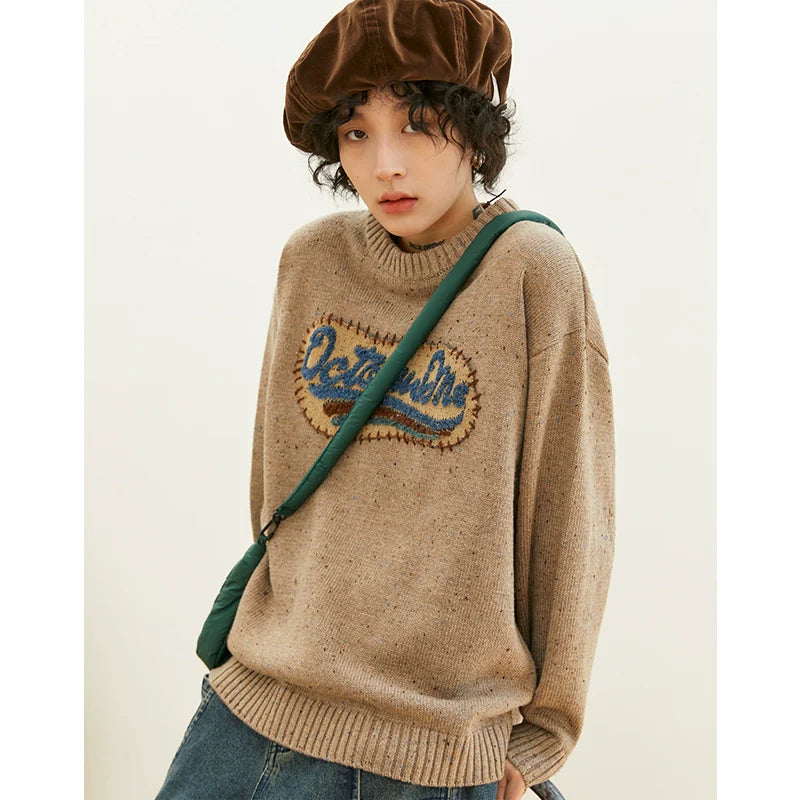 Retro lazy knit sweater