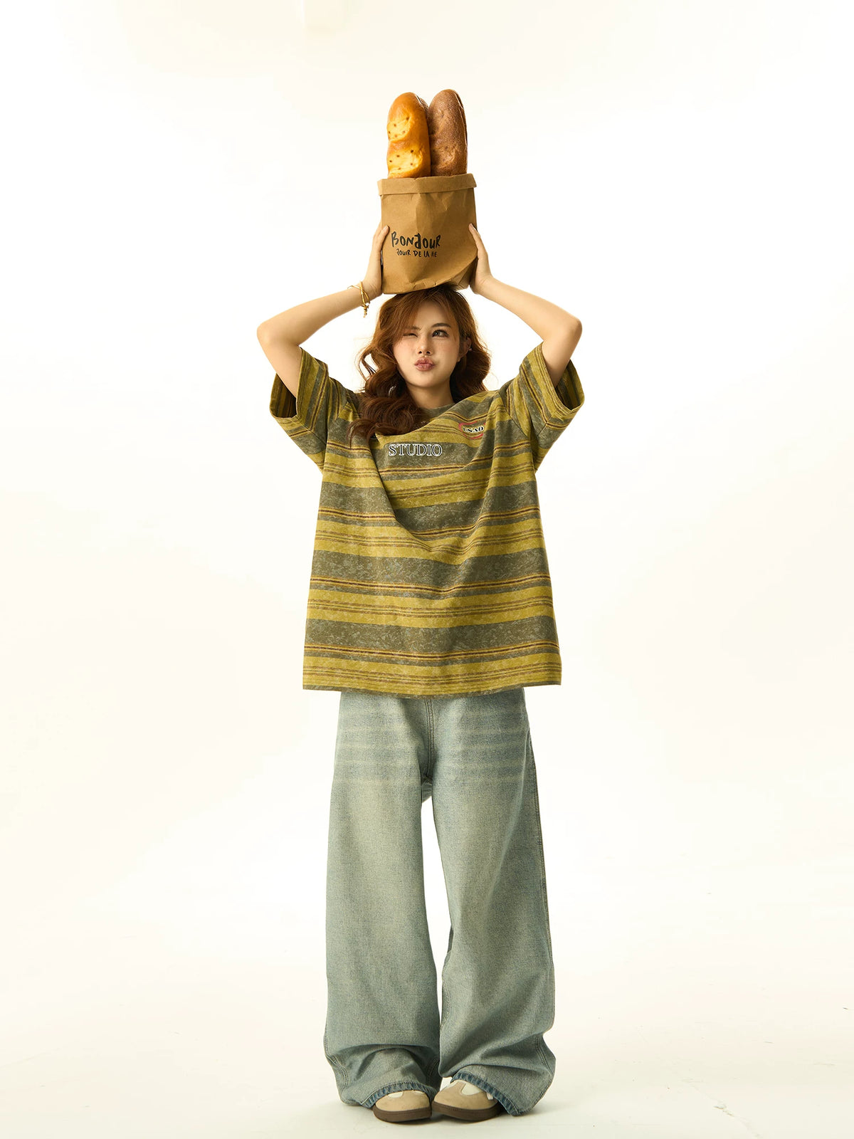 Striped Oversize Short Sleeve T-Shirt