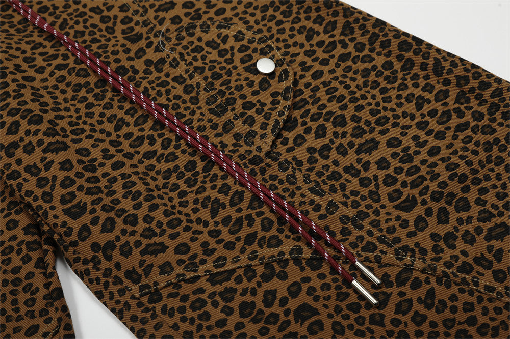 Vaqueros Scimitar con estampado de leopardo vintage