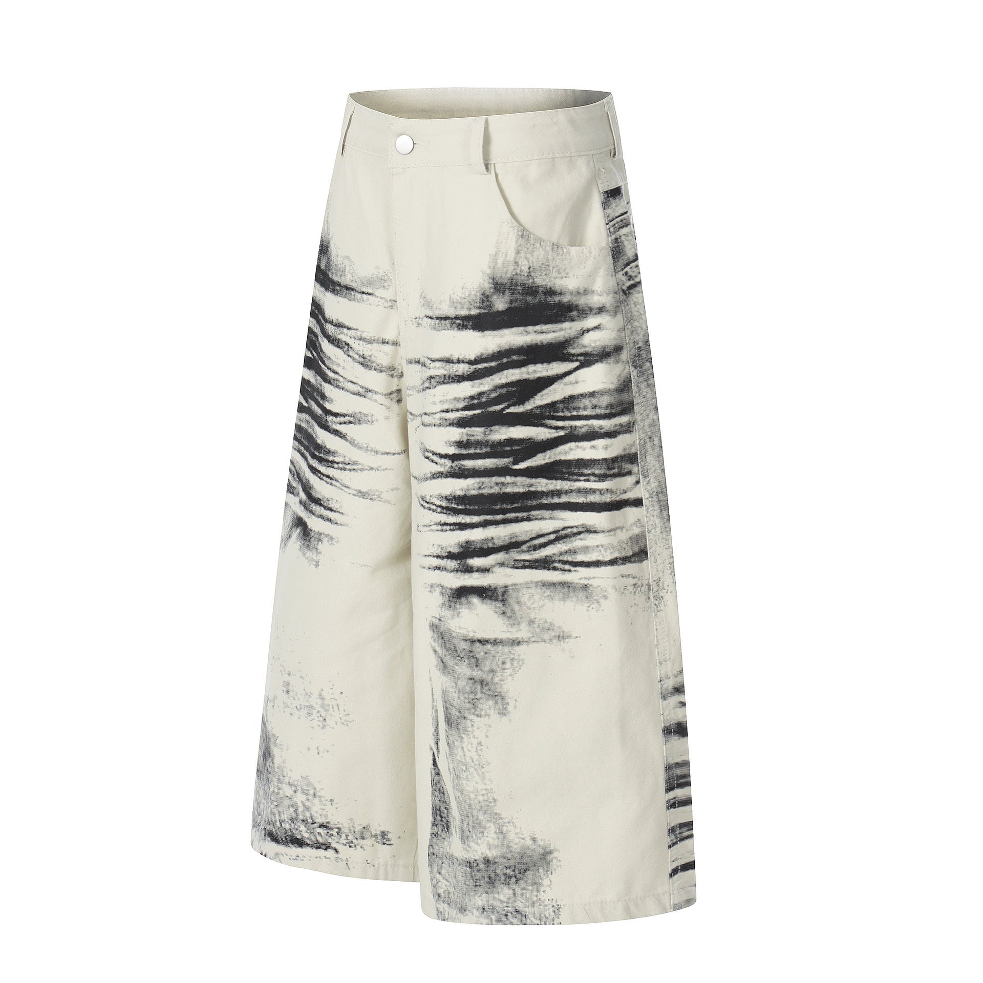 Brush Paint Cropped Pants