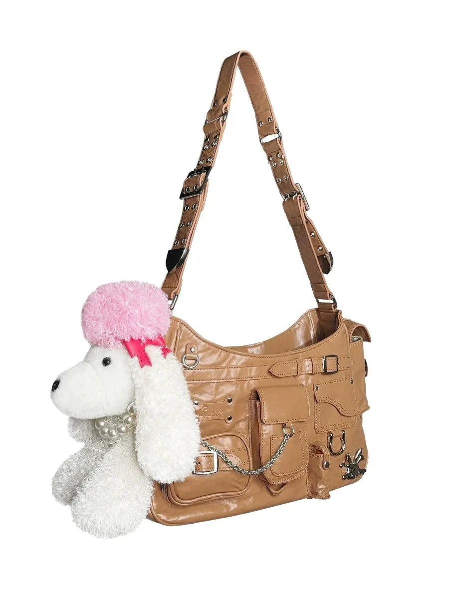 Dog Plush Design Tote Shoulder Bag