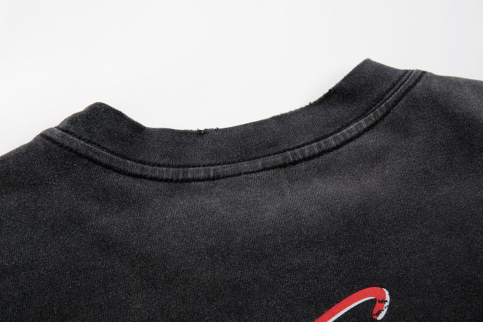 Washed Graphic Letter Print Short Sleeve T-Shirt