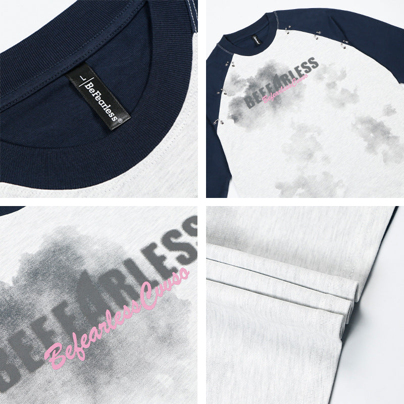 Colorblock Metal Decor Sweatshirt