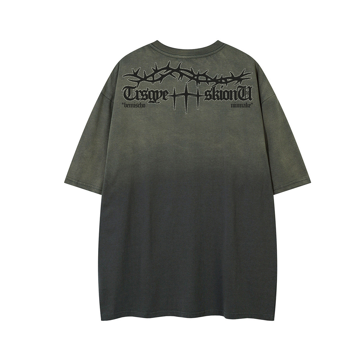 Gradient Thorn Logo Print Short Sleeve T-Shirt
