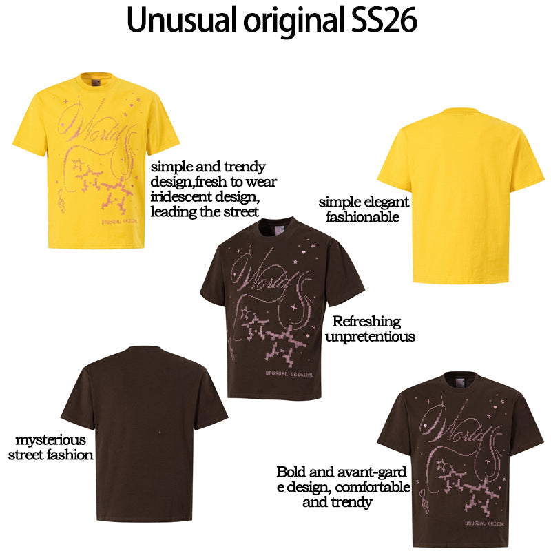 Graphic Embroidery Short Sleeve T-Shirt