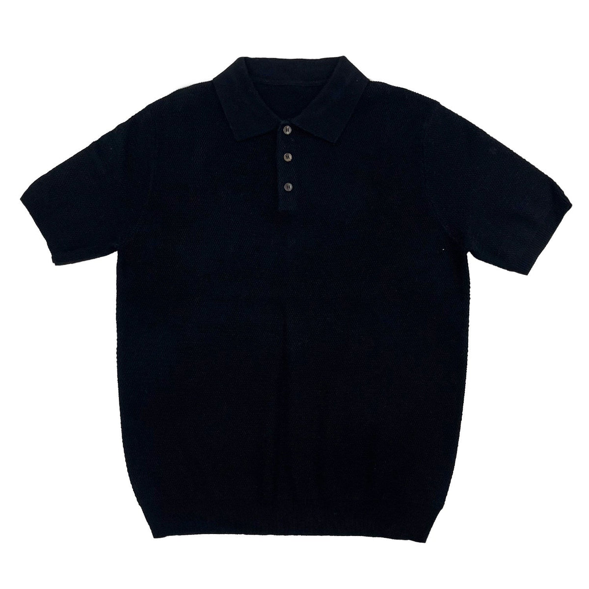 Blend Texture Polo Knit Polo Shirt