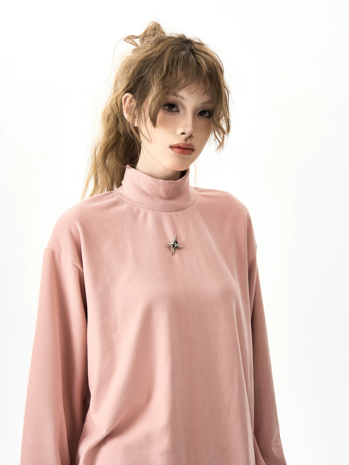 High Neck Long Sleeved T-Shirt
