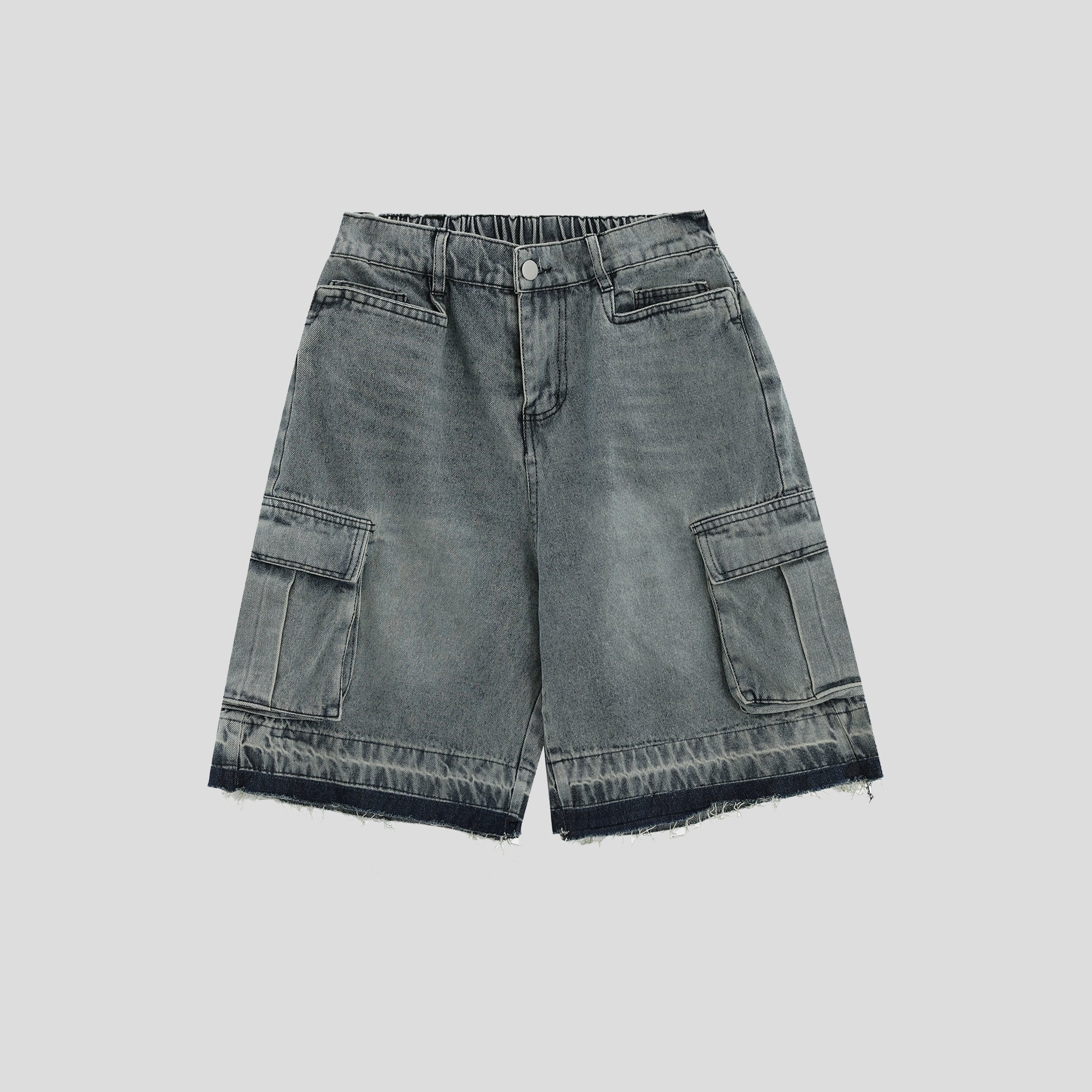 Damage Gradation Denim Short Pants
