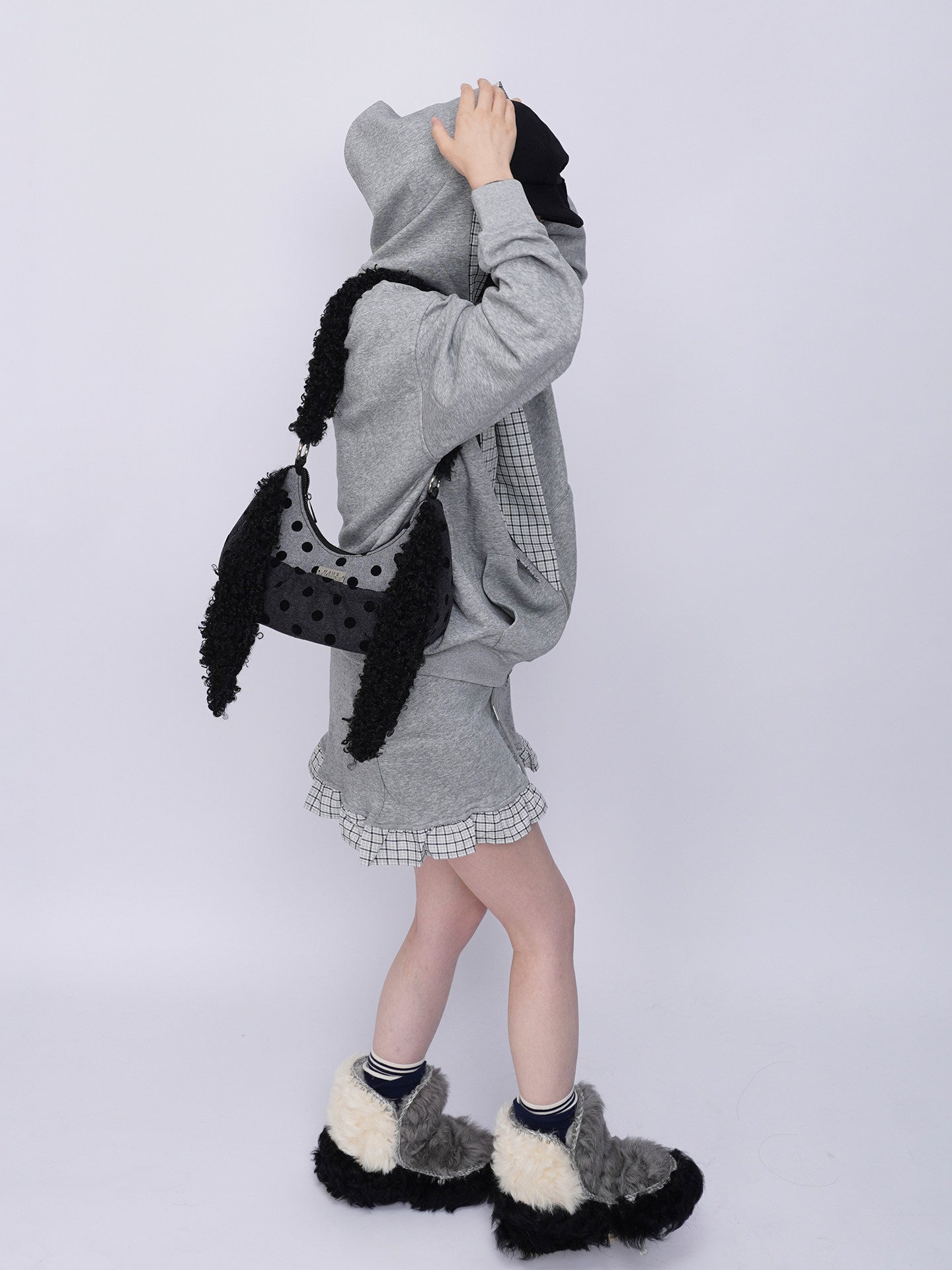 Furry Strap Mini Shoulder Bag