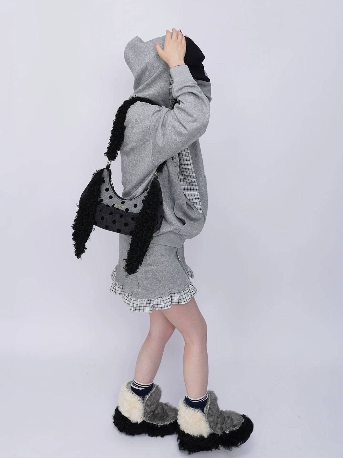 Furry Strap Mini Shoulder Bag