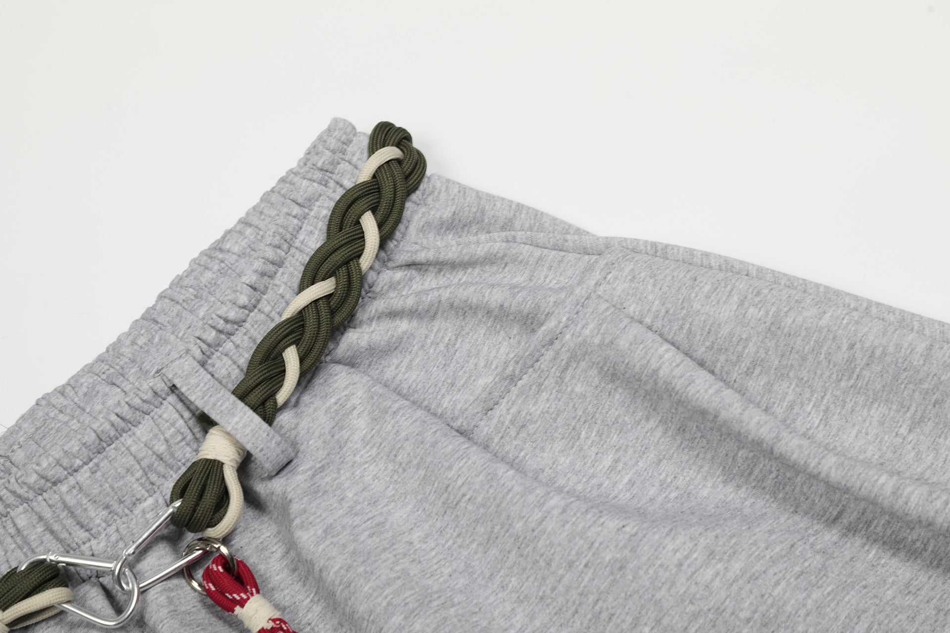 Rope Drawstring Curved Wide Leg Sweatpants