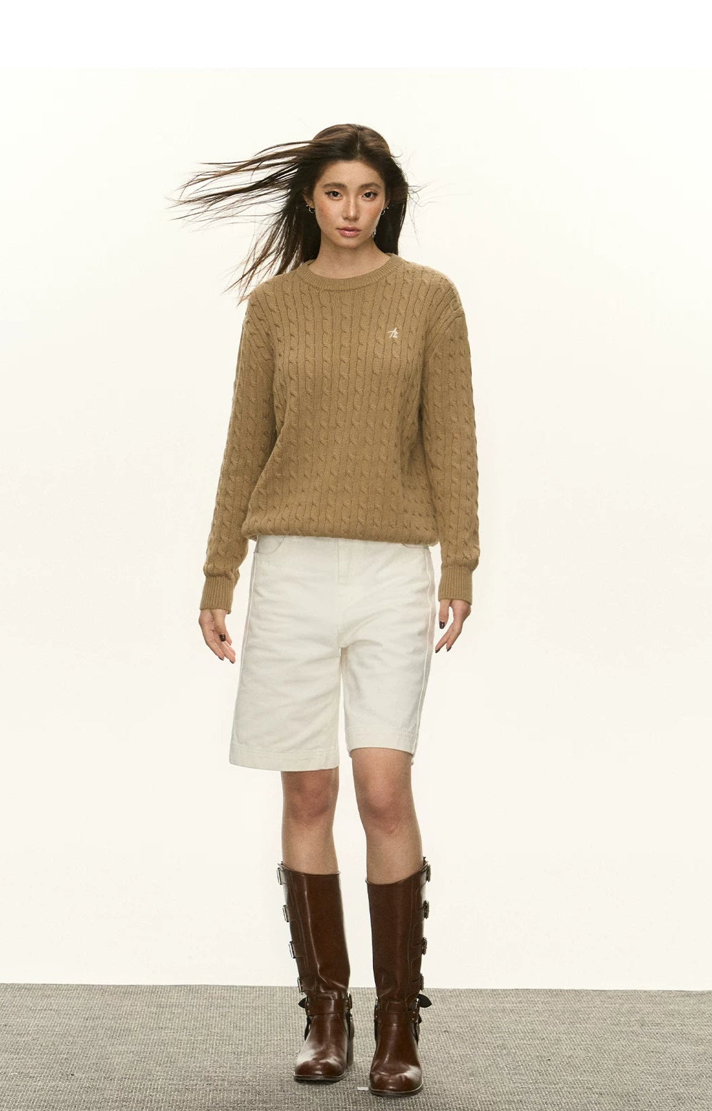 Oversize Round Neck Knit Sweater