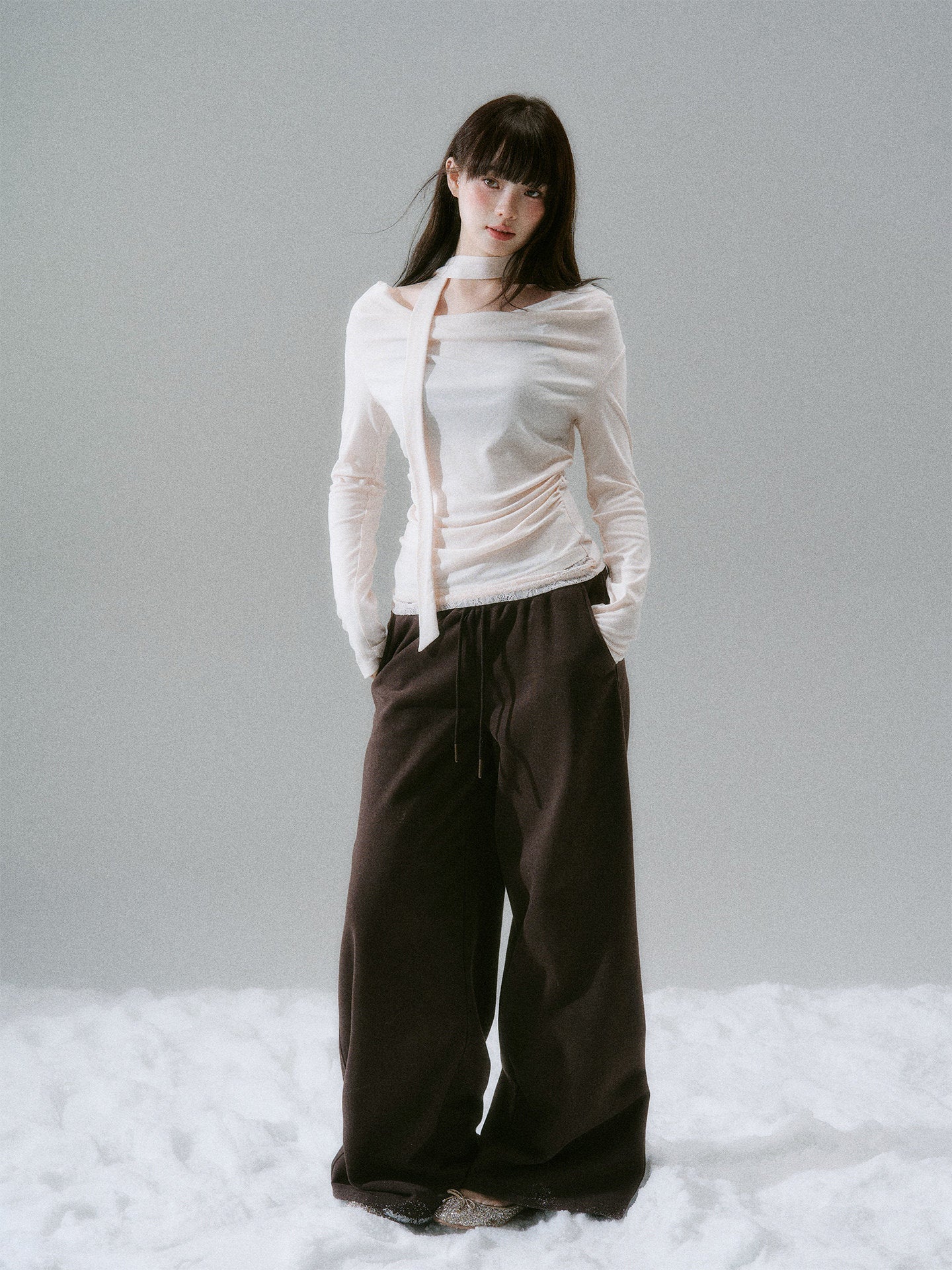 Wide-Leg Sweatpants