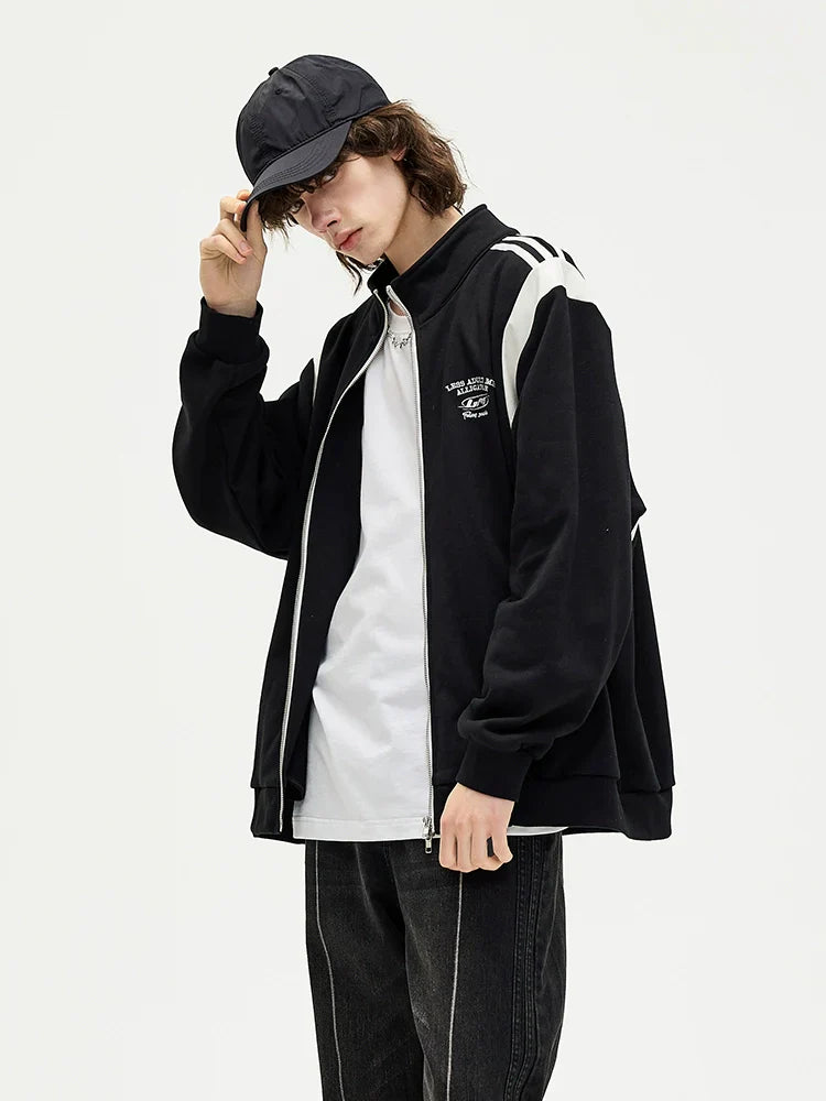 Patchwork Zipper Truck Jacket