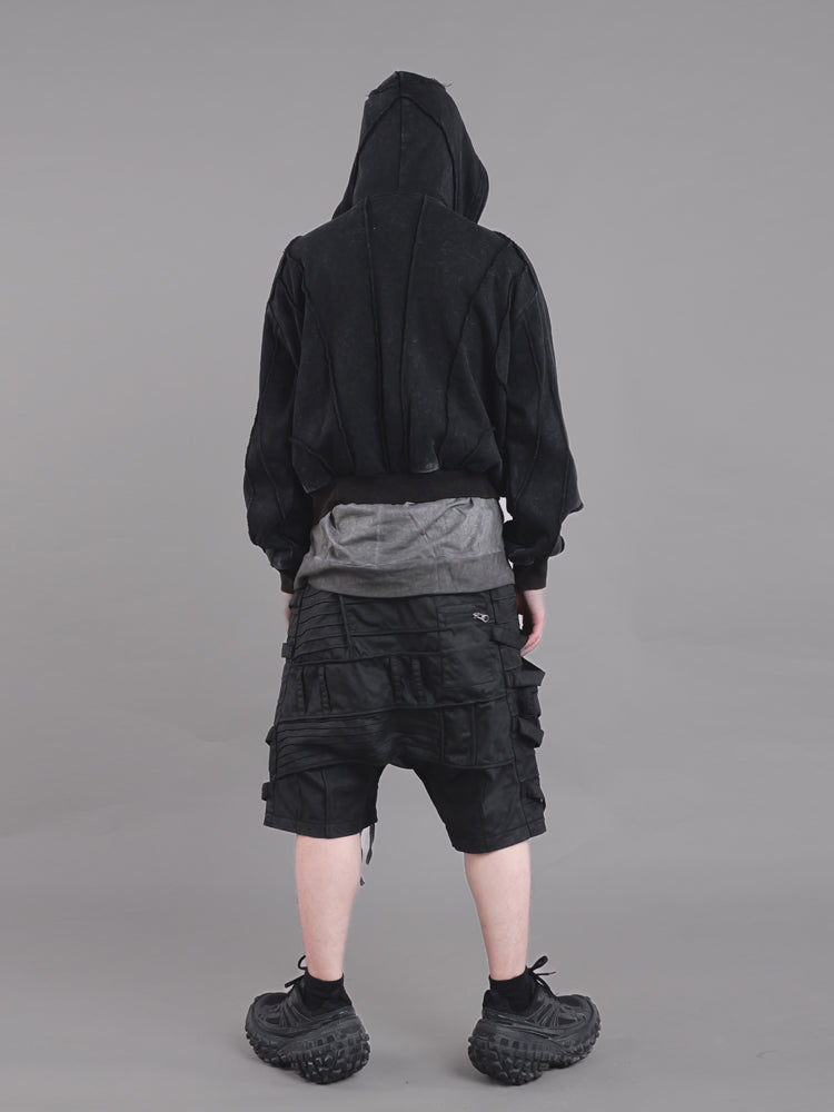 Pleats Waxed Cargo Short