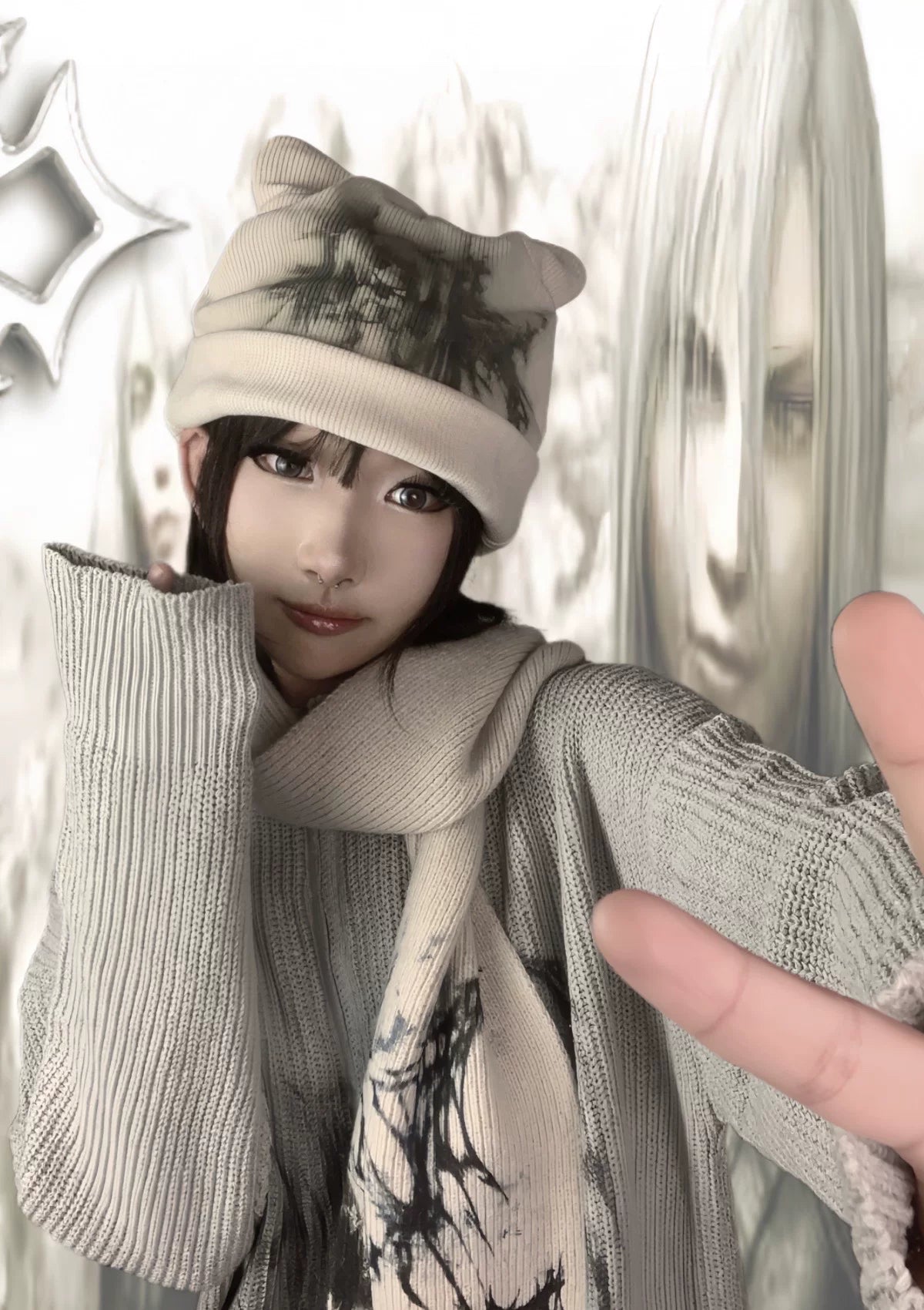 Knit Cat Ear Hat