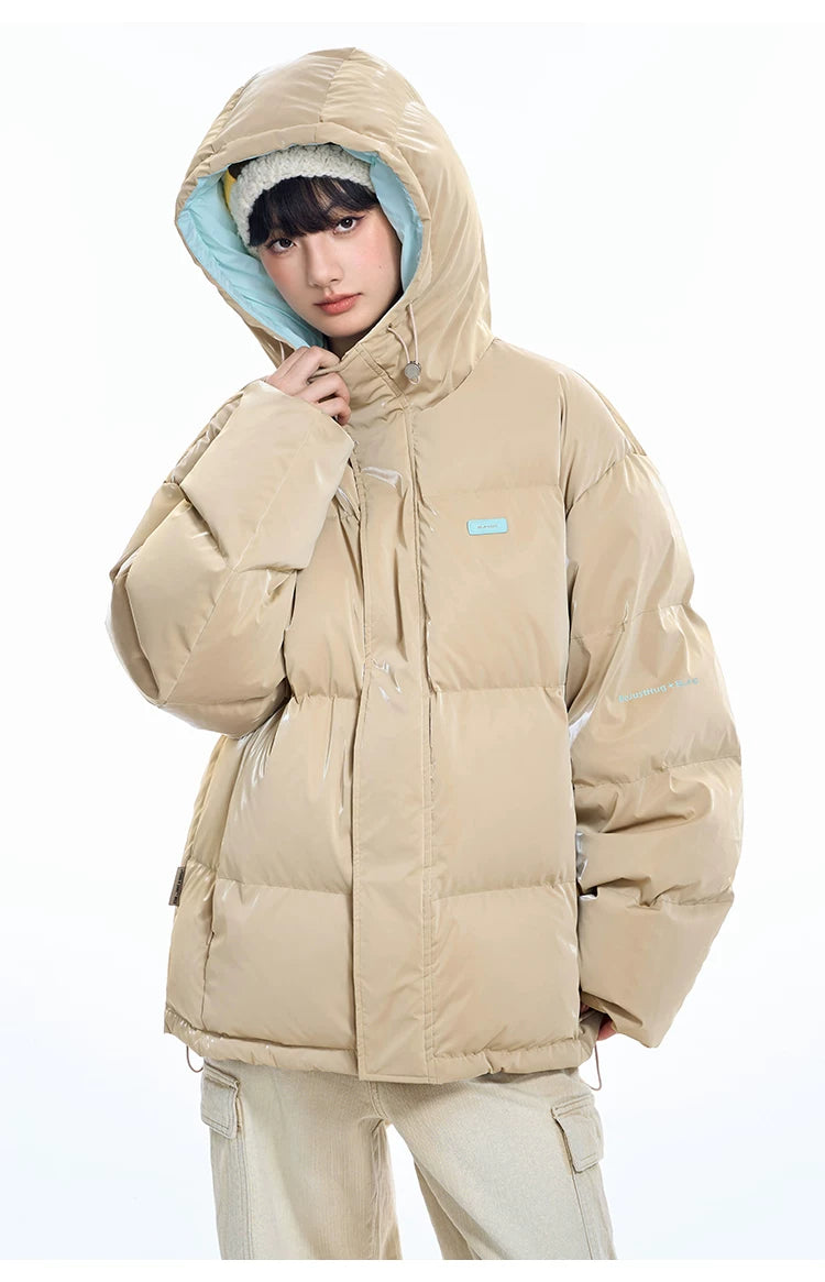 Oversize Hooded White Duck Down Jacket