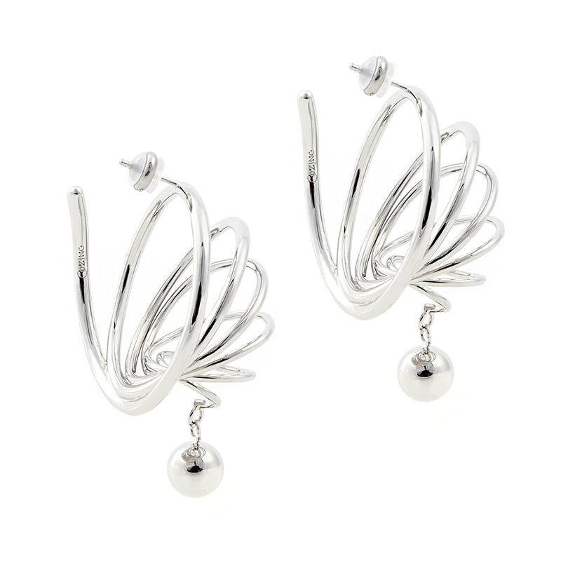 Spiral Circle Earrings