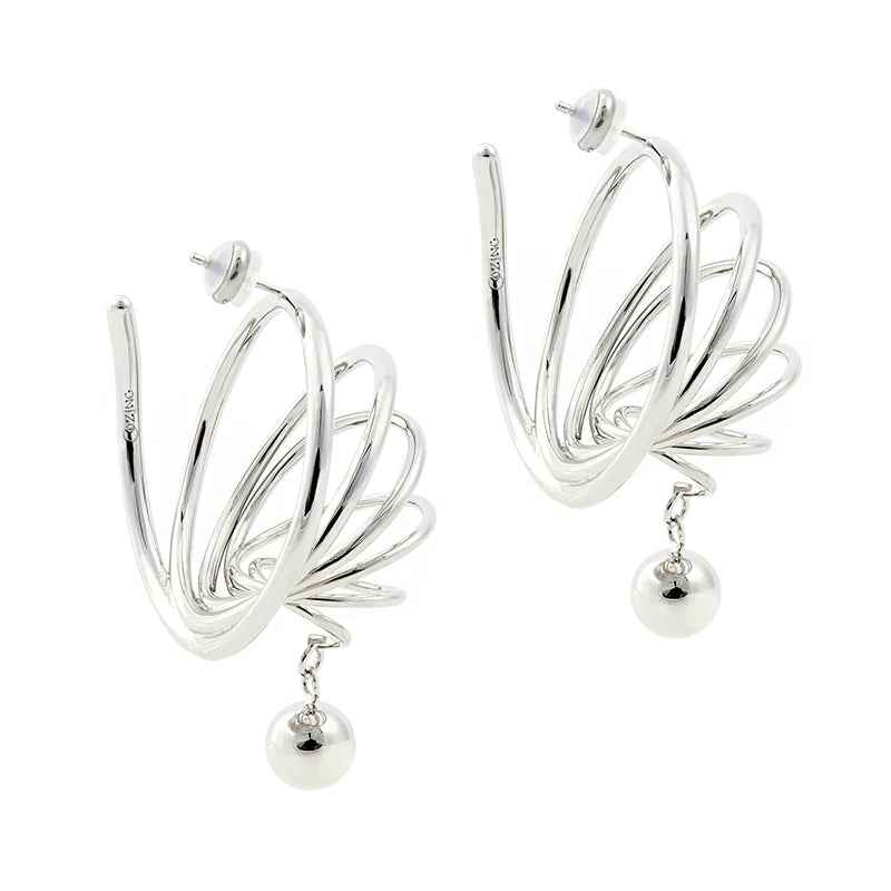 Spiral Circle Earrings