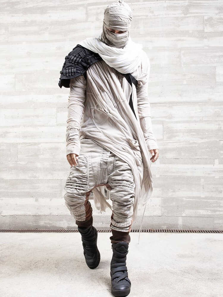 Layered Design Hooded Long Sleeve Shirt