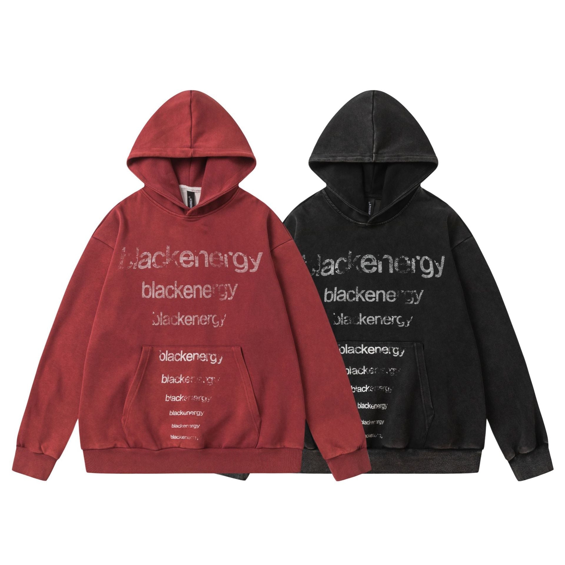 Washed Letter Print Hoodie