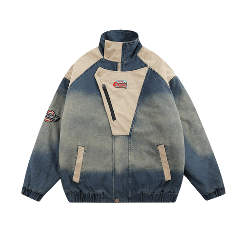 Unisex Retro Farbverlauf Jeansjacke - Denim / M