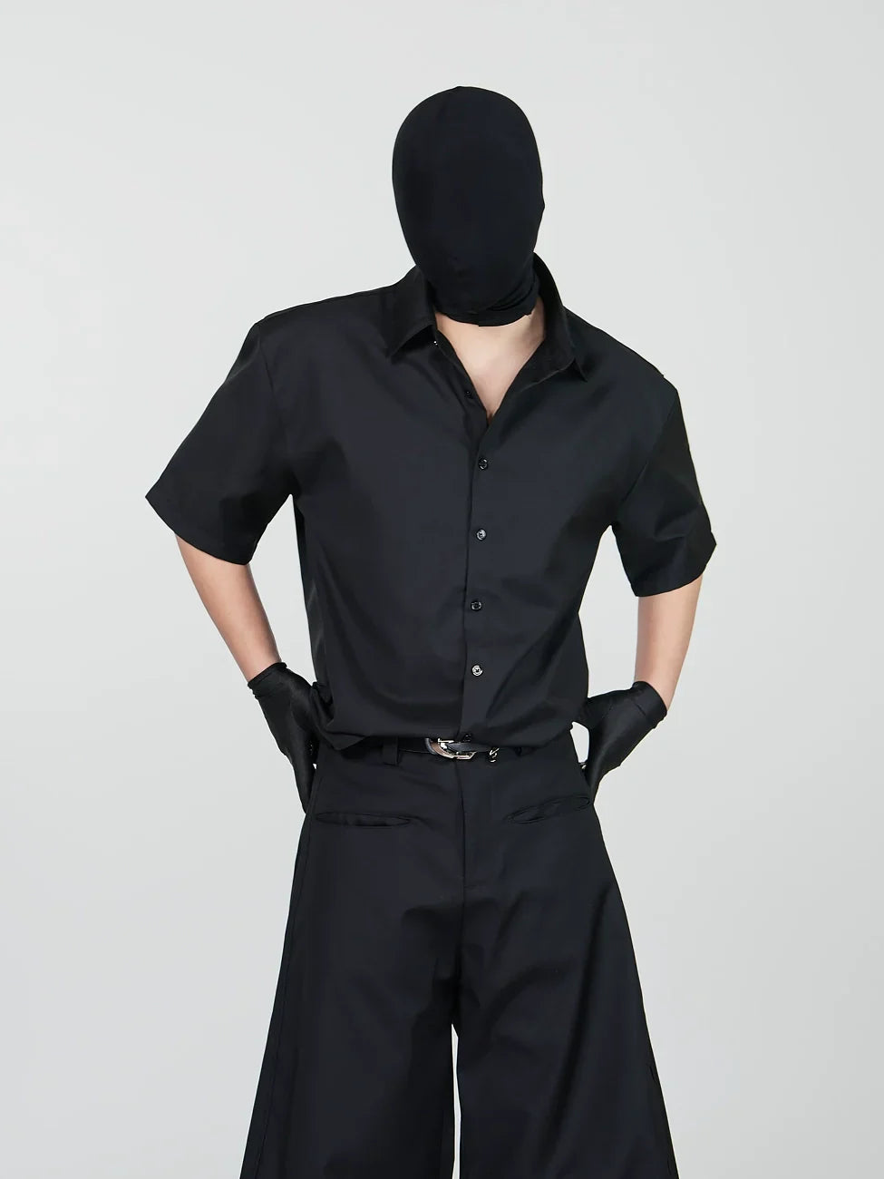 Oversize Draped Wrinkle-Resistant Short Sleeve Shirt