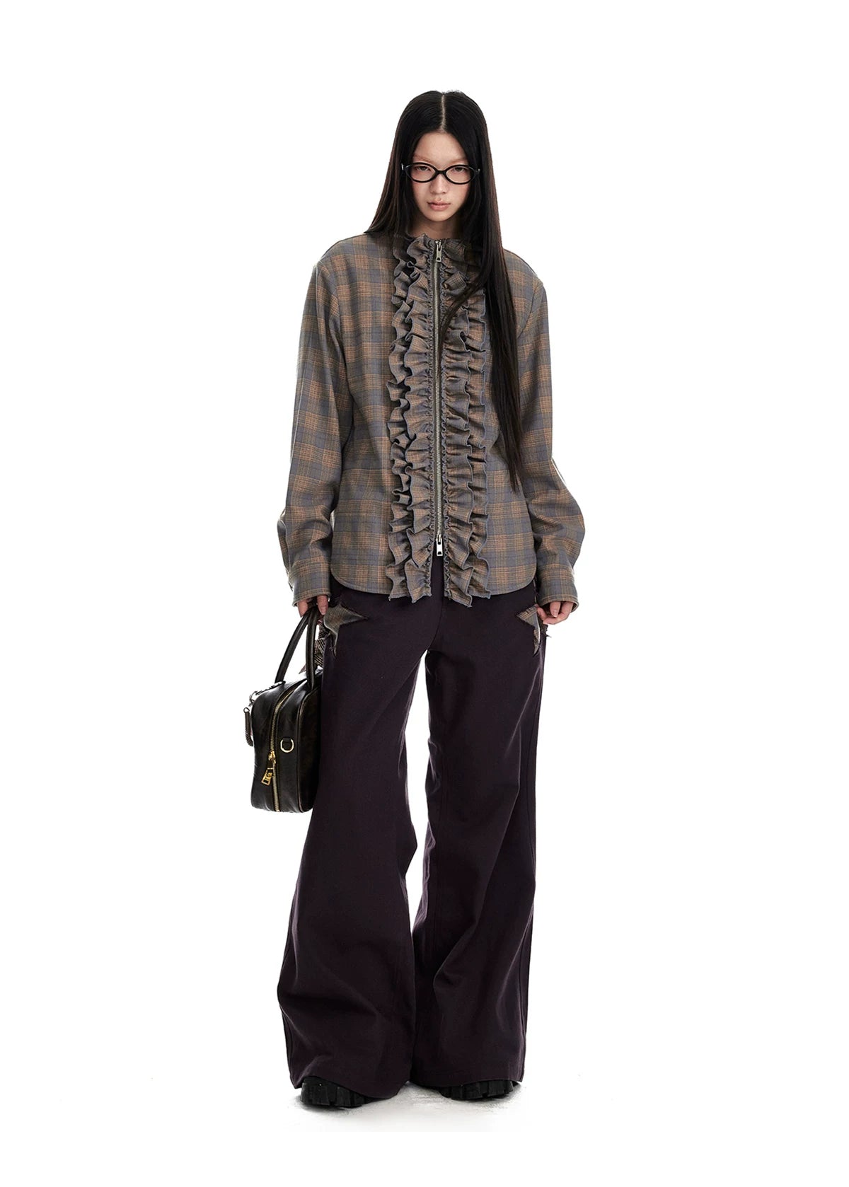 Star Patch Flare Pants