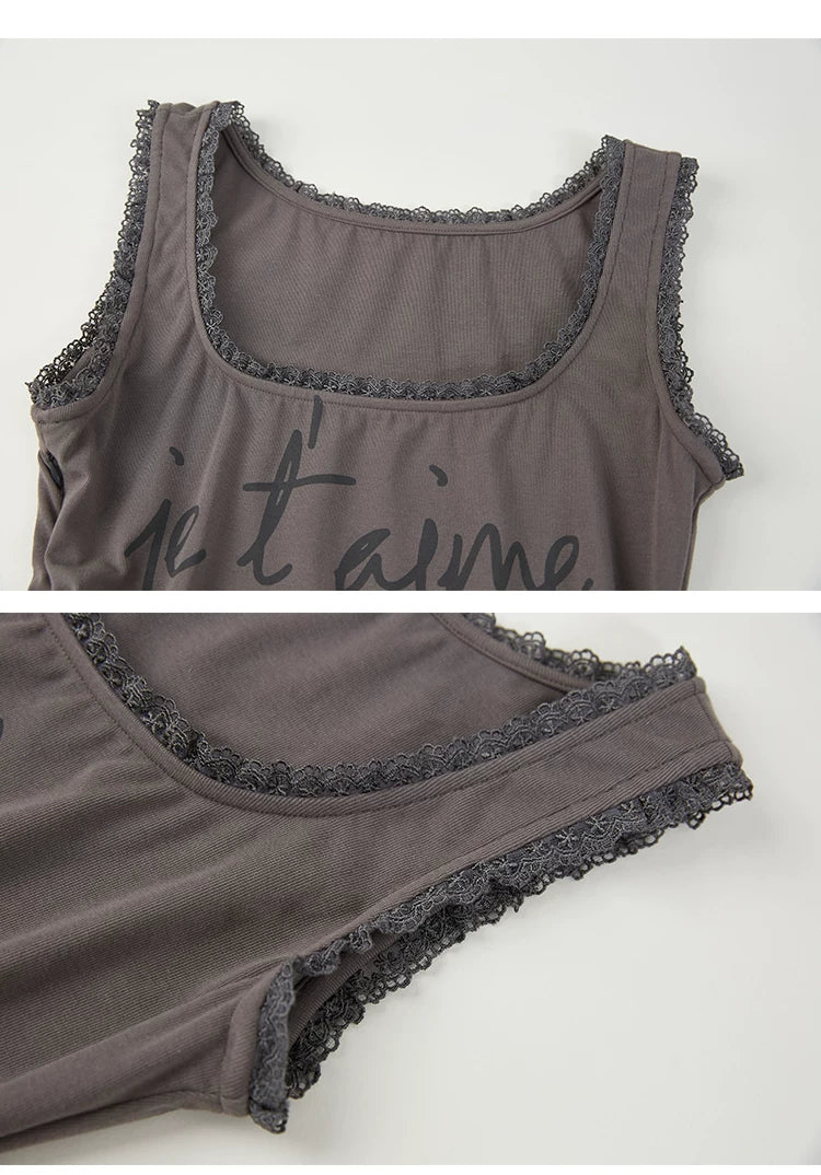 Letter Print Slim Fit Camisole