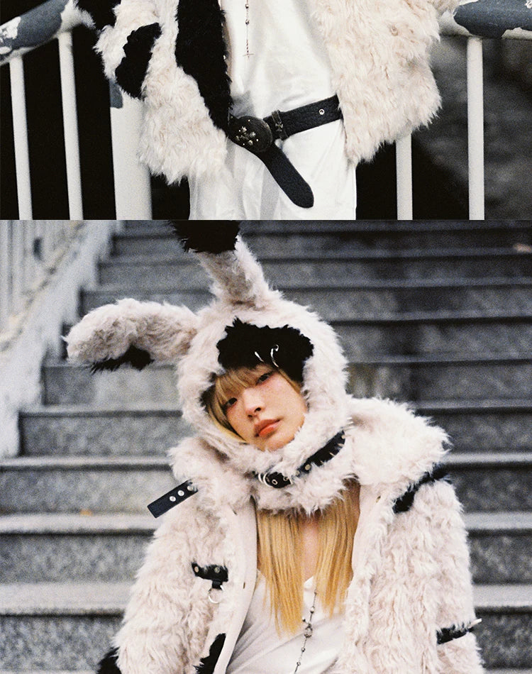 Patchwork Fake Fur Jacket