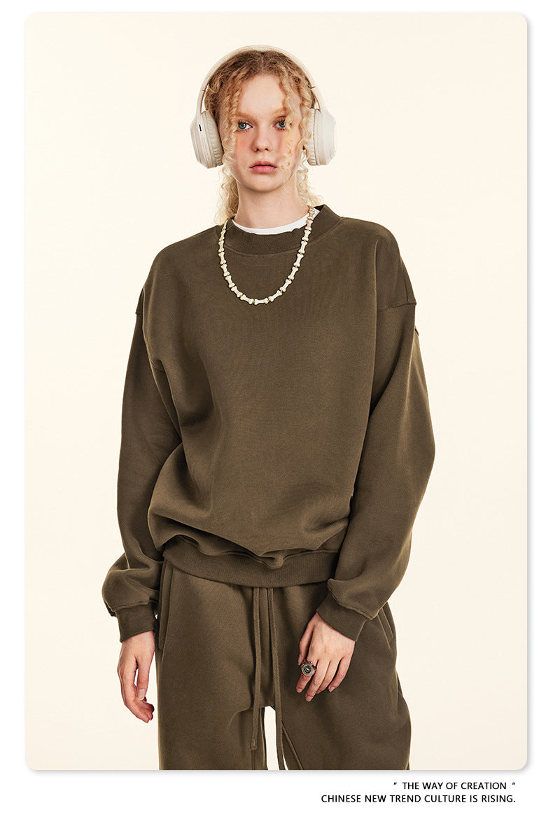 Fleece Lining Oversize Sweatshirt