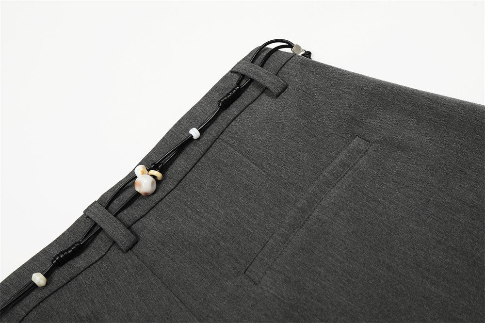 DAXUEN Wide-leg loose-fit trousers with decorative belt