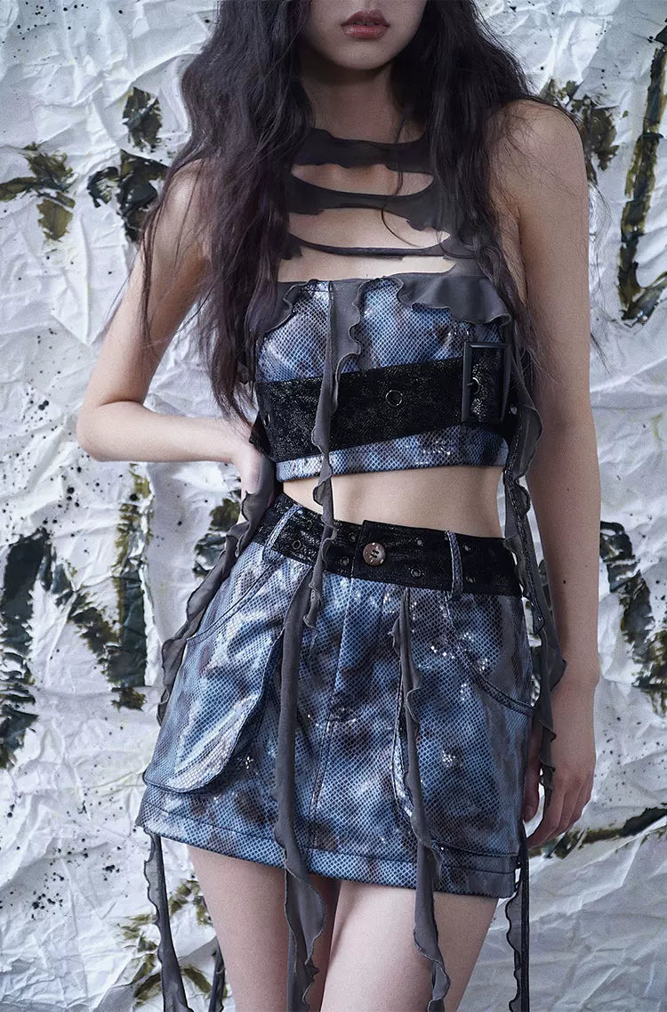 Cut-Out PU Leather Vest
