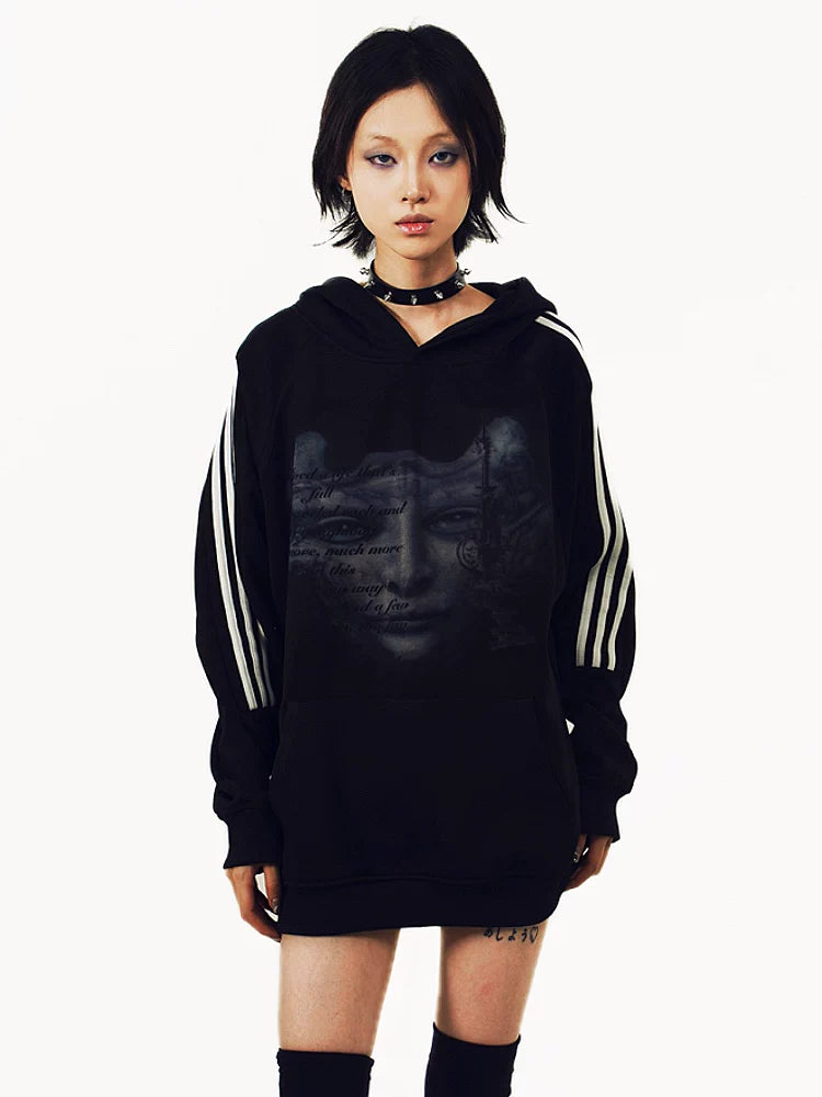 Side Stripe Pullover Hoodie