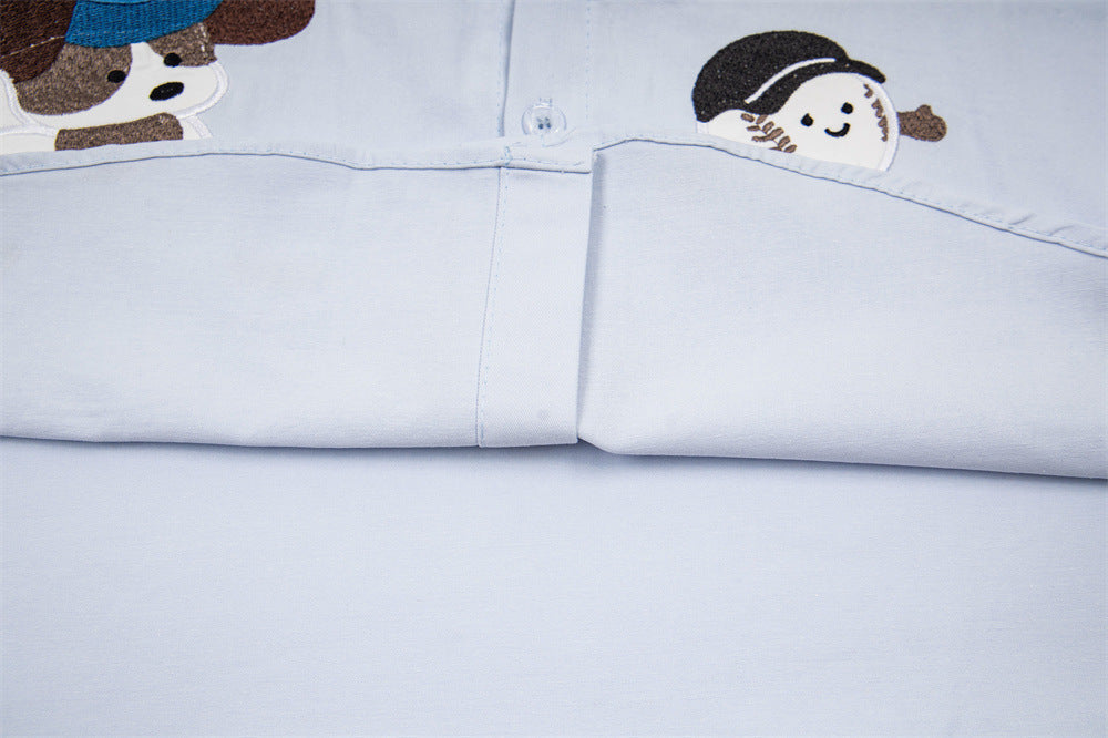 Oversize-Button-up-Hemd im Cartoon-Vibe