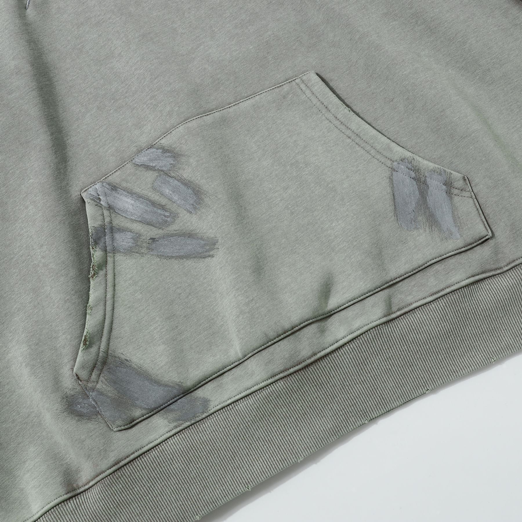 Heavyweight Washed Fleece Lining Pullover Hoodie