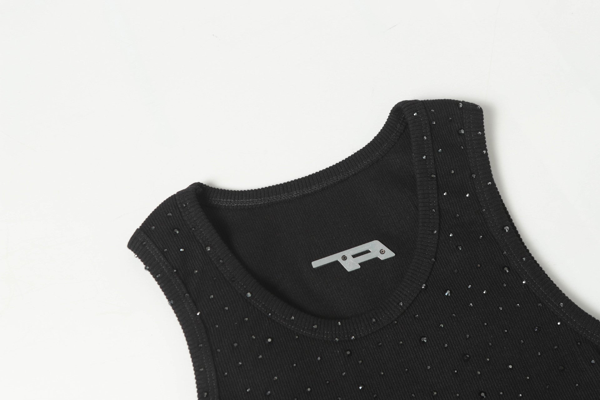 Studs Rhinestone Tank Top