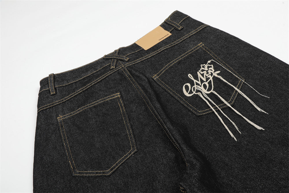 Loose Wide-Leg Denim Shorts