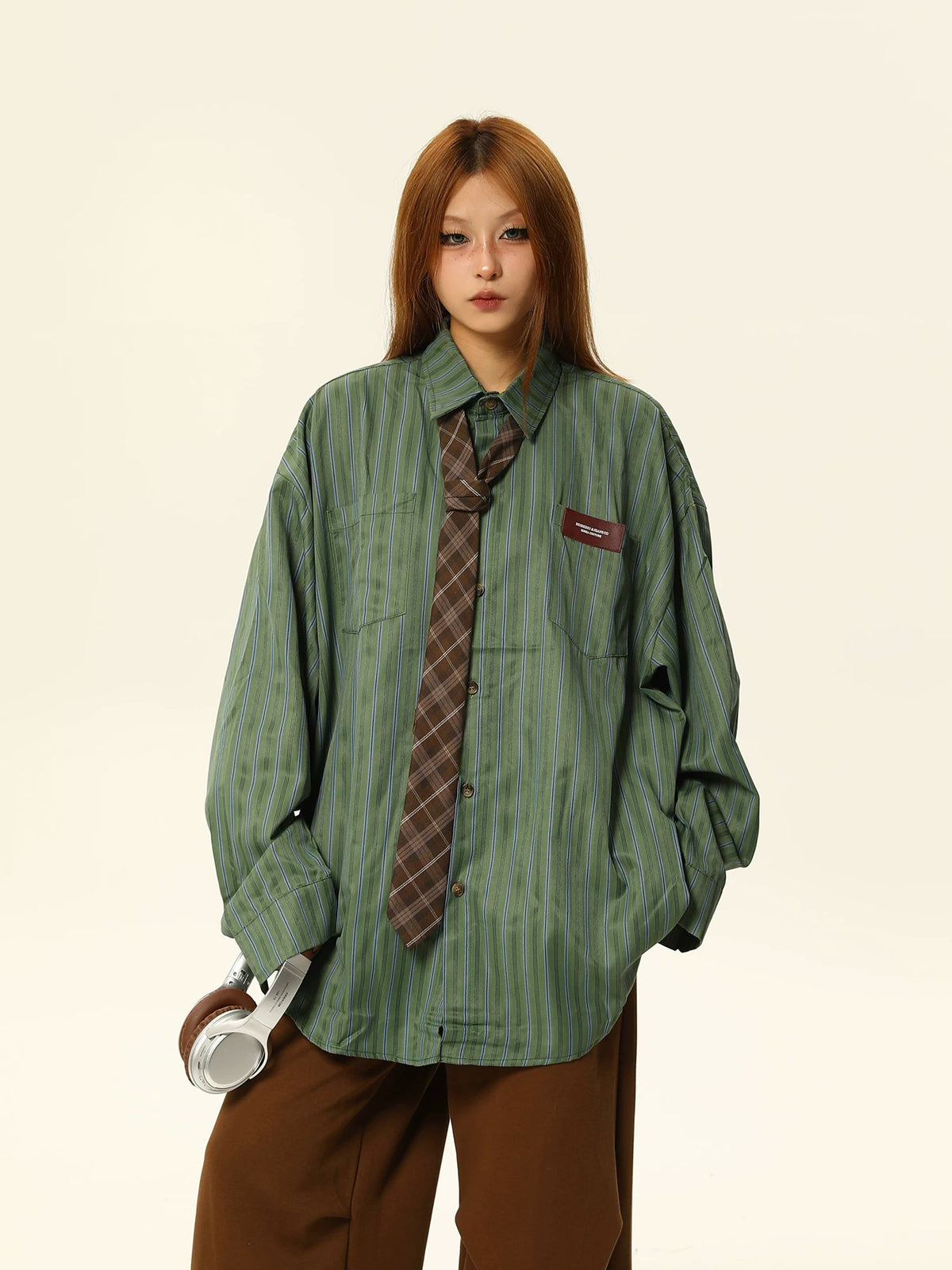 Oversized Stripe Design Shirt