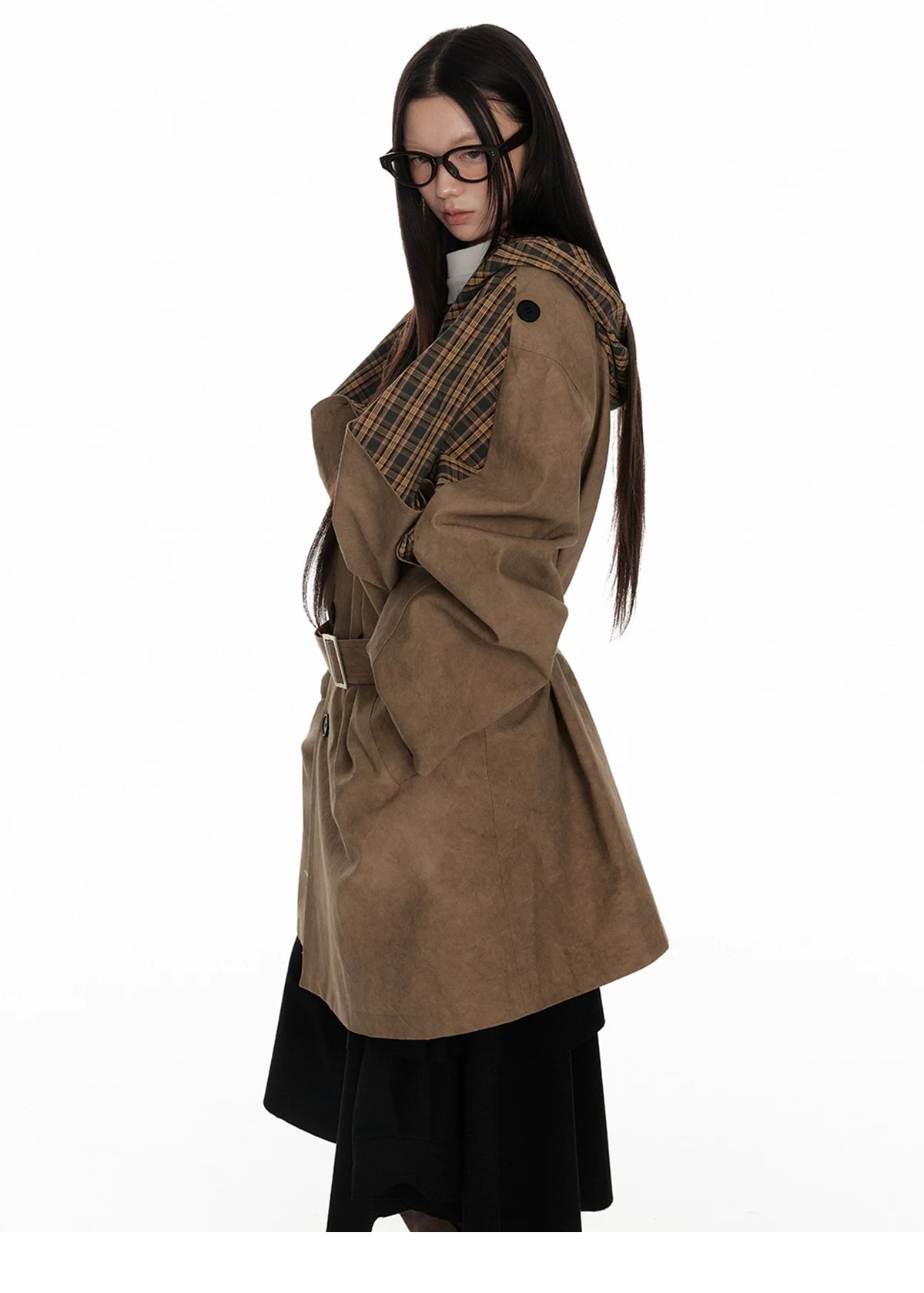 Textured Hooded Lining Jacket