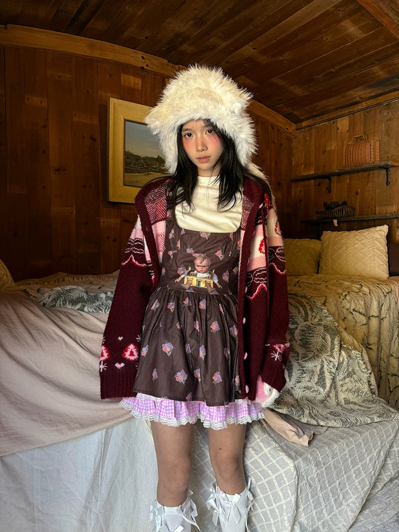 Strawberry Cake Knit Cardigan
