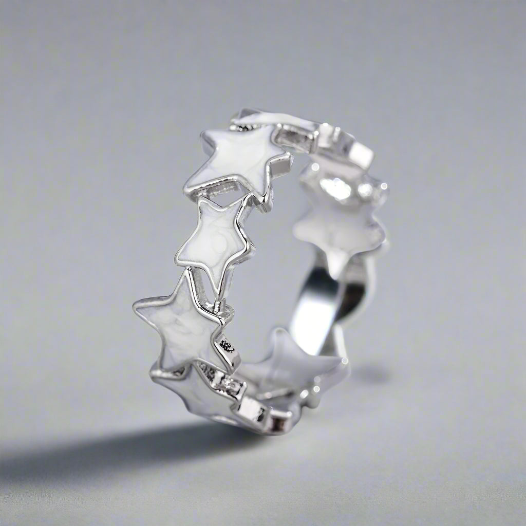 Anillo abierto de estrella coreana Y2k