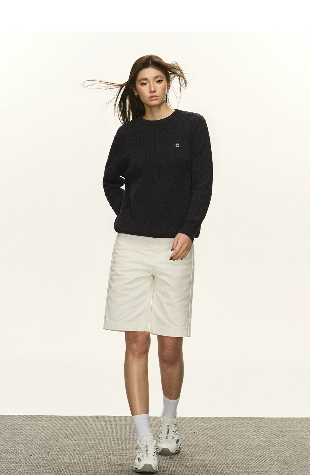 Oversize Round Neck Knit Sweater
