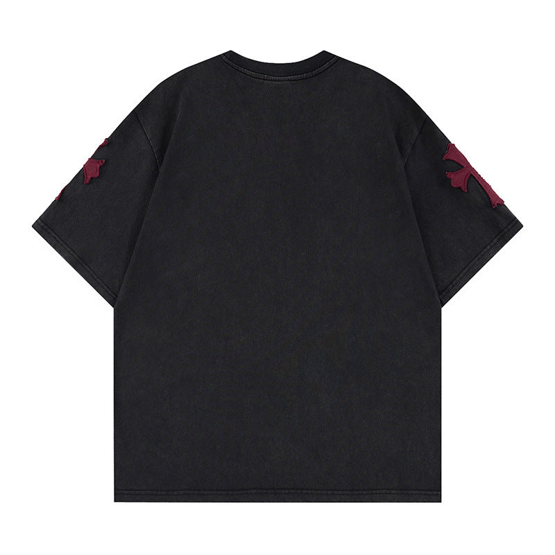 Washed Cross Logo Short Sleeve T-Shirt