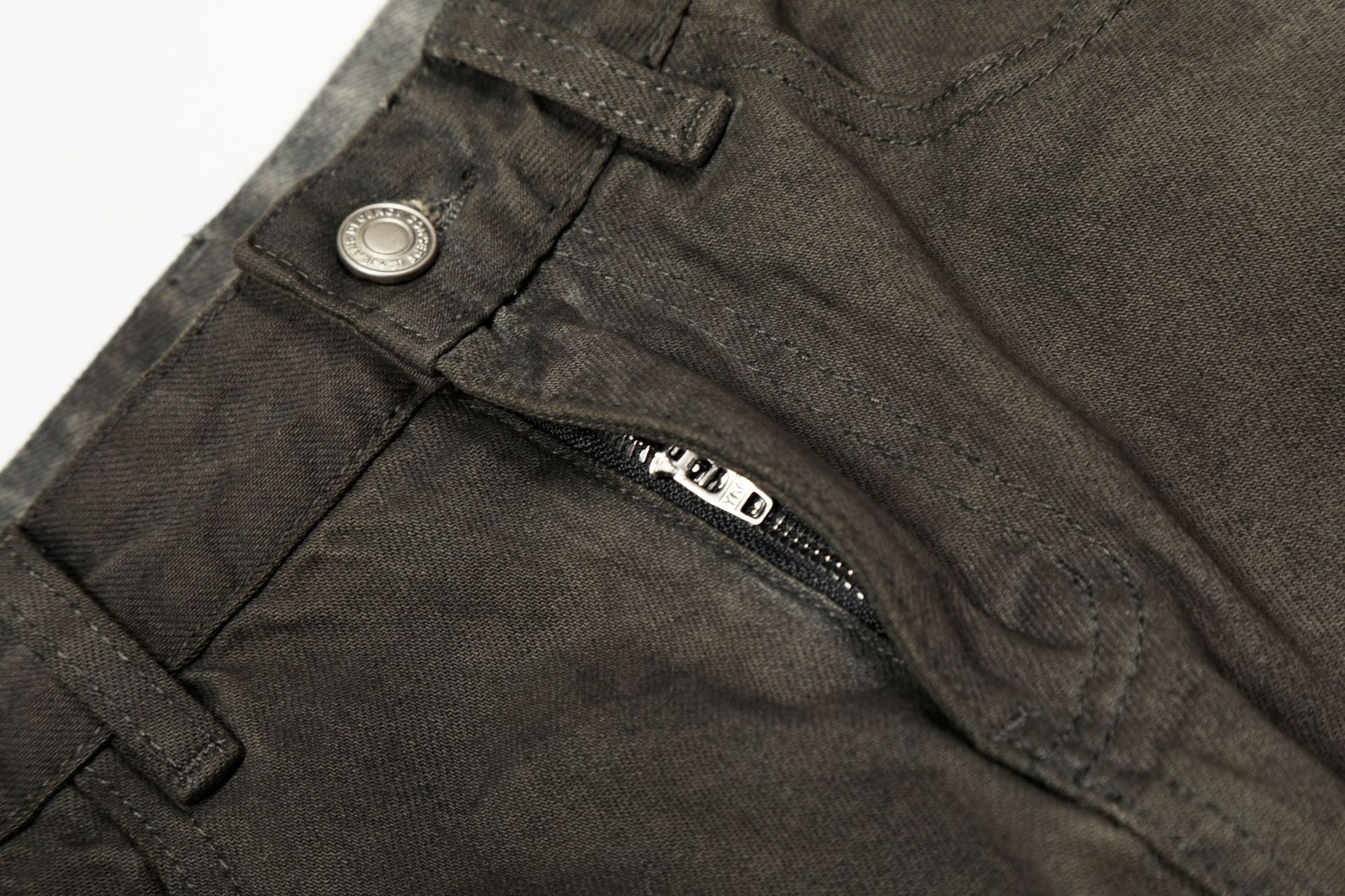 Dirty Washed Curved Denim Jeans